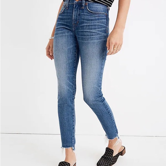 Madewell Pants - Madewell‎ 9” High-Rise Skinny Crop Jeans: Destructed-Hem Edition